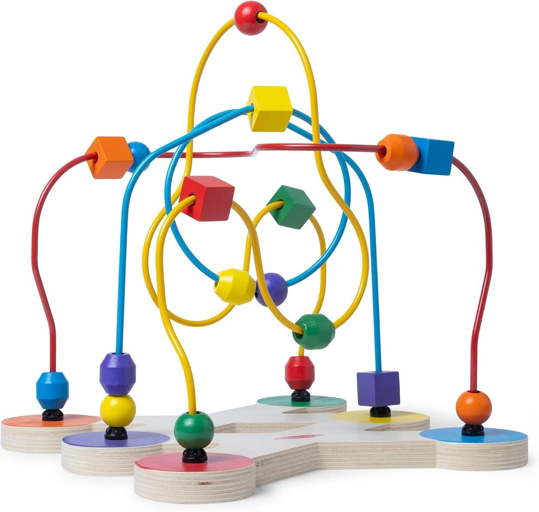 Melissa & Doug Classic Bead Maze - Wooden Educational Toy Wooden Bead Maze Toy for Toddlers Ages 3+