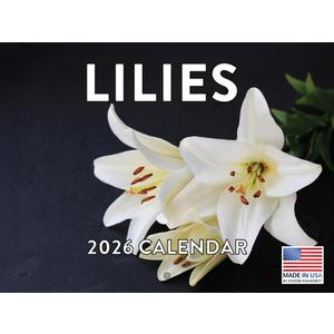 Lily Calendar 2026 Monthly Wall Calender 12 Month Flower Gifts | American Made In The USA (Lilies)