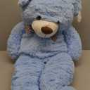 MorisMos Bow Tie Giant Teddy Bear 4 Feet, 47inch Stuffed Animal Big Teddy Bear Plush, Classic Girlfriend Boyfriend Gift on Birthday, Blue