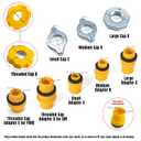 Thorstone No-Spill Coolant Funnel Kit, 16-Piece Universal Spill-Free Radiator Coolant Filling Funnel with Adapters