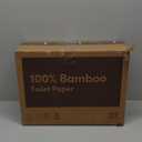 Amazon Aware 100% Bamboo 3-Ply Toilet Paper, Unscented, 24 Rolls, FSC Certified, 350 Sheets, 8400 Count, Pack of 24, Plastic-Free