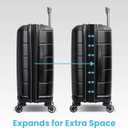 American Tourister Stratum 2.0 Expandable Hardside Luggage with Spinner Wheels, Jet Black, Carry-on