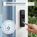 Wireless Doorbell Chime for Blink Video Doorbell (1st & 2nd Gen), Video Doorbell Extender with Wired Transmitter & Plug-in Receiver, 58 Melodies, 5 Volume Levels, Indoor Chime (1 Extender 2 Chime)