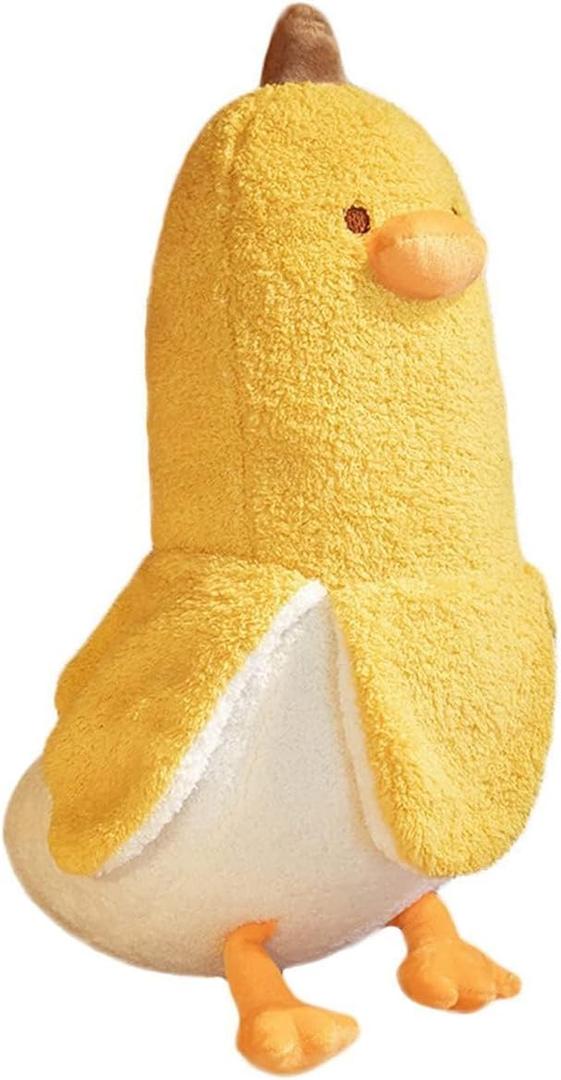 Banana Duck Plush Toy 19.6'',Cute Plushies Stuffed Animal,Duck Plushie Long Pillow,Funny Hugging Pillow Sleeping Cushion Soft Gifts for Boys Girls Birthday Christmas(Yellow), 19.7''/50cm