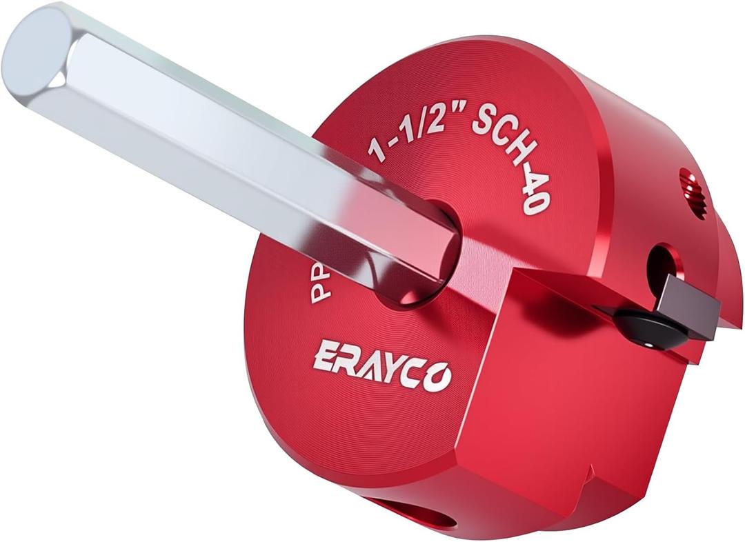 PPR150 1-1/2 Inch Plastic Pipe Fitting Reamer, PVC Pipe Reamer for Schedule 40 PVC Pipe, Fit into Standard 1/2" Drills, Suit for Water Lines, Drain Lines, Vent Lines