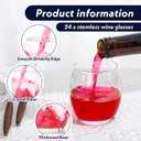 Ziliny 24 Pcs 6 oz Stemless Clear Wine Glasses Glass Cups Recyclable Drinking Glasses for Red or White Wine Cocktail Supplies Party