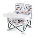 PandaEar Portable Baby Seat Travel| Compact Fold with Straps for Indoor/Outdoor Use| Great for Camping, Beach, Lawn |Toddlers, Kids, Boys, Girls (Without Placemat, White)