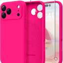 Magnetic for iPhone 17 Pro Case, Compatible with MagSafe, [Full Camera Protection][Screen Protector] Silicone Shockproof Protective Phone Case for iPhone 17 Pro 6.3", Hot Pink