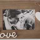 4x6 Love Picture Frame Wood Horizontal with Heart for Table Top and Wall Mounting-Distressed Wooden Photo Frame HD Glass Inside (wood)