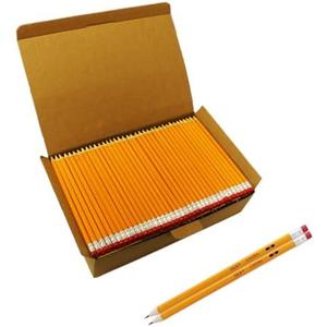 SKKSTATIONERY 200 Count Pre-sharpened #2 Pencils, HB Lead Bulk Box No. 2, Yellow Pencils with Erasers, for Back to school classroom office Supplies, Writing, Drawing and Sketching