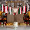 Italian Picnic Theme 1st Birthday High Chair Banner - Pizza Themed Fabric Garland For First Birthday Party, Christmas Highchair Banner for Cake Smash Photo Prop