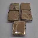 Yeaqee 50 Pcs Mini Metallic Foil Gift Bags with Handles 4x4.75x2.25'' Tiny Thank You Favor Bag with Tag for Christmas Fall Thanksgiving Welcome Wedding Baby Shower Birthday Party(Kraft, Gold)