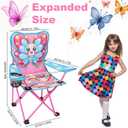 KABOER Butterfly Kids Outdoor Folding Lawn and Camping Chair with Cup Holder and Carrying Bag, Children's Camping Chairs for Outdoor Beach Travel (Butterfly), 14 inches x 14 inches x 30 inches