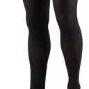 Truform 30-40 mmHg Compression Stockings for Men and Women, Thigh High Length, Dot-Top, Closed Toe, Black, Medium