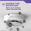 Kidde Smoke and Carbon Monoxide Detector, 10-Year Battery Powered, with Voice Alerts, LED Status Lights, 85 dB Alarm, 5 inches, 30CUD10-V, 3 Pack