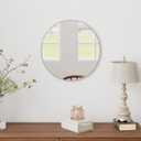 SCWF-GZ 20" Round Mirror Circle Wall Mounted Hanging or Against Wall Metal Frame Dressing Make-up Mirrors for Entryway Bedroom Bathroom Living Room 20 inch Silver