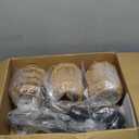 MKPAEI Boho Floor Lamps for Living Room, 65'' Dimmable Farmhouse Rattan Standing Lamp with LED Bulbs, 3 Light Tree Rustic Tall Lamps for Bedroom, Office, Rotary Switch