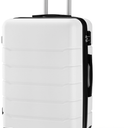 HealSmart Hardside Carry-On Luggage Expandable Portable Hardshell Spinner Wheels, Lightweight Suitcase TSA Lock, White, size 25*16*11