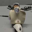 LUFZFEU Accessories for LABUBU, Scooter Toy for Labubu with Lights & Music Rotate 360°, Lnteresting Motorcycles for Labubu, Decor Desktop Ornaments for Doll Collectors Battery Not Included (Beige)