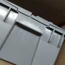 Buckhorn AR2012070201000 Industrial Plastic Storage Tote with Hinged Attached Lid, (20-Inch x 12-Inch x 7-Inch), Gray