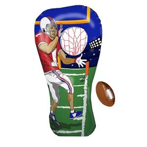 Island Genius Inflatable Football Target Toss Toy and Game for Boys Ages 8-12, 60 inch Receiver with Mini Soft Football