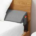 Vekkia King Wedge Pillow Headboard/Bed Wedge Pillow for Headboard/Bed Gap Filler/Headboard Pillow,Pillow Wedge for Headboard Gap(0-6"),Stop Loosing Your Pillows,Phone(Gray 76"x10"x6")