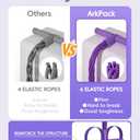 Pedal Resistance Band with Handle,6-Tubes Elastic Pull Rope Fitness Foot Pedal Resistance Bands for Women Girls Bestie Yoga Pilates Exercise Legs Calves Waist Arms Abdomen (purple)