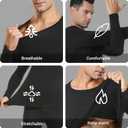 PISIQI Thermal Underwear Men Long Johns Set Ultra-Soft with Fleece Lined Base Layer Winter Skiing Warm Top & Bottom (Black, XXL)