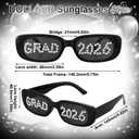 Relaxweex Graduation Party Favors 2026 Prom Sunglasses Grad 2026 Sunglasses with Glitter Diamond Grad Photo Booth Prop