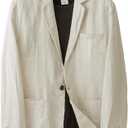 IDEALSANXUN Mens Linen Blazer Casual One Button Lightweight Suit Jackets Sports Coat (Khaki)