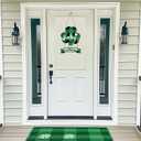 St Patricks Day Decorations St Patricks Day Wreath Shamrock Door Decorations Wooden Buffalo Plaid Shamrock Wreaths for Front Door Hanger Lucky Welcome Sign for Porch Wall Indoor Home Decor