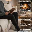 Mens Thermal Underwear Pants Long Johns Fleece Lined Warm Base Legging Layer Bottoms Cold Weather Clothing Gear (Large, Black*black*black*black)