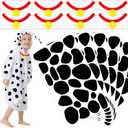 2 x Oudain 10 Sheets Dalmation Spots Adhesive Felt Pads Circles Spotty Dog Stickers Irregular Shape DIY Felt Bells for Clothes 100th Day Costume DIY Projects