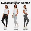 BottomLine 3 Pack Sweatpants Women, Comfortable Womens Sweatpants, Fleece Womens Joggers (Available in Plus) (S)