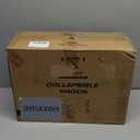 Favoyard Collapsible Wagon Carts Foldable 150L & 360LBS Portable Folding Wagons with All-Terrain Wheels & Brakes Heavy Duty Outdoor Utility Cart for Grocery Camping Shopping Sports Garden, Black