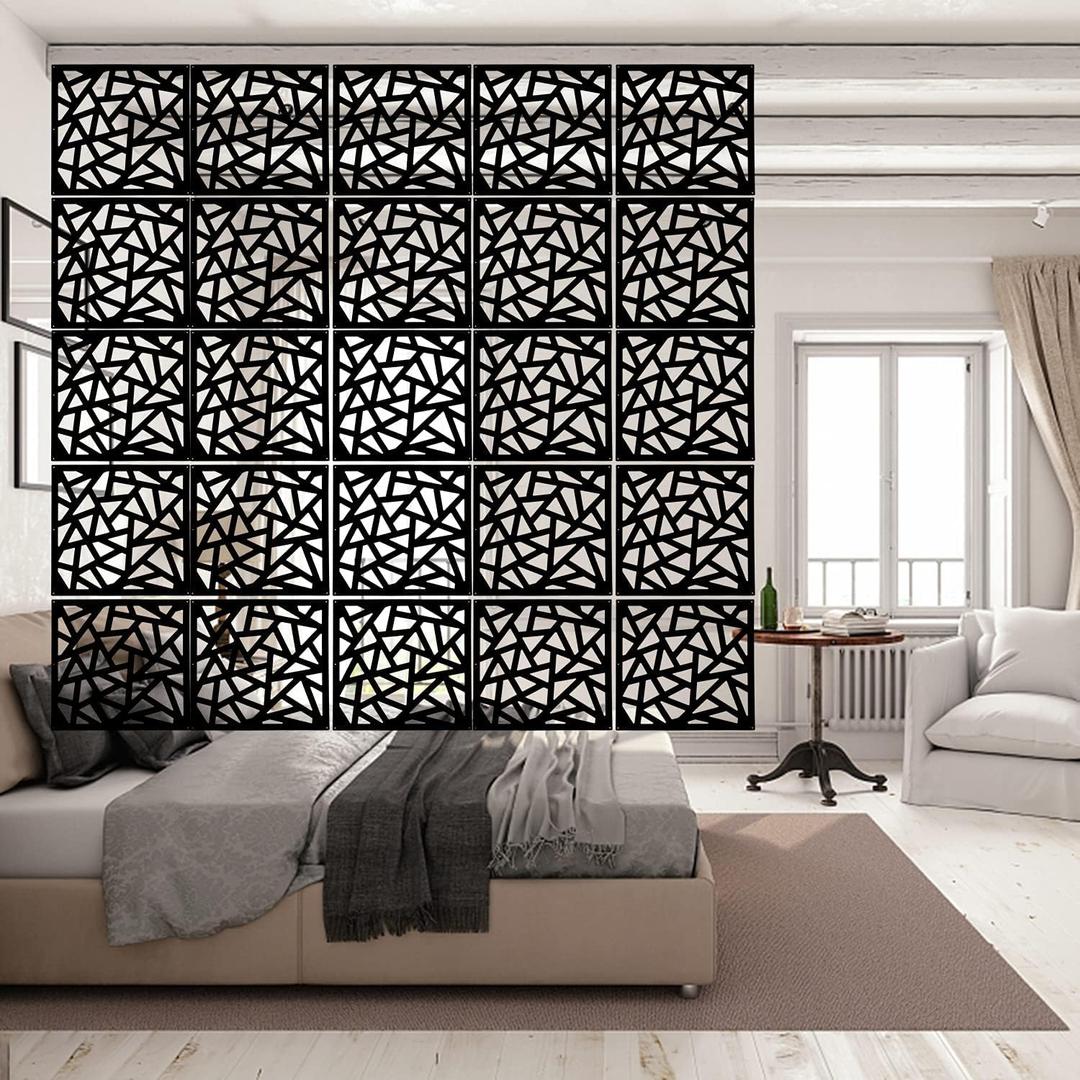 Stepstall Hanging Room Divider Made of Environmentally PVC, 12 PCS Room Divider Partitions Panel Screen for Decorating Bedroom, Dining, Study and Sitting-Room, Hotel, Bar and Restaurant