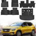 Floor Mats for 2020-2025 Kia Telluride (7 Seat) - All Weather Anti-Slip Custom for Floor Mats & Cargo Mat with Backrest Mats, for Kia Telluride Accessories 2020 2021 2022 2023 2024 2025