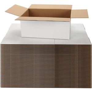 Shipping Boxes 9X6X4 Set of 40, White Corrugated Cardboard Box for Mailing Business Packaging