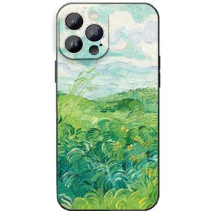 Compatible with iPhone 14 Pro Max Case, Van Gogh Green Wheat Fields Impressionism Landscape Phone Case for Women Men