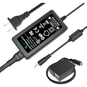 DMW-DCC8 Gonine DC Coupler DMW-AC8 AC Power Adapter Camera Charger Kit for Panasonic FZ200, FZ1000, GH2, G5, G6, G7, Lumix GX8 G85 Cameras (DMW-BLC12 Battery Replacement)
