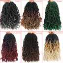 8 Packs Short Faux Locs Crochet Hair 120 Strands 12Inch Soft Locs wavy Dreadlocks Crochet Braids Natural Black Pre-Looped Crochet Hair for Women (1B, 12 Inch (Pack of 8))