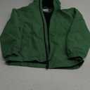 Boys Rain Jackets Lightweight Waterproof Hooded fleece Raincoats Windbreakers for Kids (9-10 Years, Solid Green)