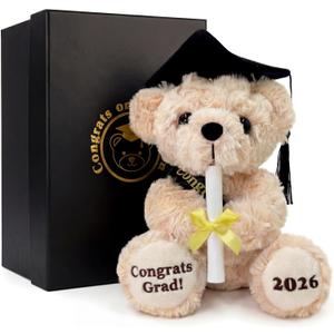 Class of 2026 Graduation Bear -Adorable Graduation Gifts for Boys and Girls- Grad Plush Animal Gift- 2026 Inspirational Plush Toy for High School Grads-8 inches | Congrats Grad