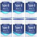 6-Pack Type B Pool Filter Cartridges, Compatible with Intex 29005E, Suitable for 2500 GPH Filter Pump for Above Ground Pools