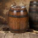 Civaner 2 Pcs Western Cowboy Party Decoration, PVC Inflatable Pirate Barrels Western Cowboy Decor Barrel for Wild West Adventure Party Nautical Themed Photo Props Farmhouse Supplies