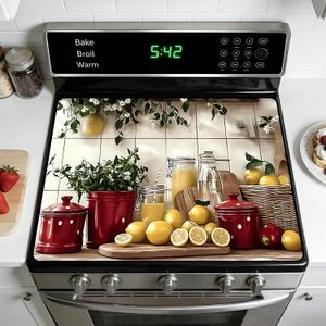 Stove Top Cover for Electric Stoves: All-in-One Heat-Resistant Protector Mat, Non-Slip Kitchen Counter Mat 28''x20''