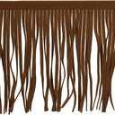 uxcell 2 Yards 8 Inch PU Leather Fringe Trim Double Side Leather Sewing Tassel Fringe for DIY Sewing Dress Crafts Skirt Decoration
