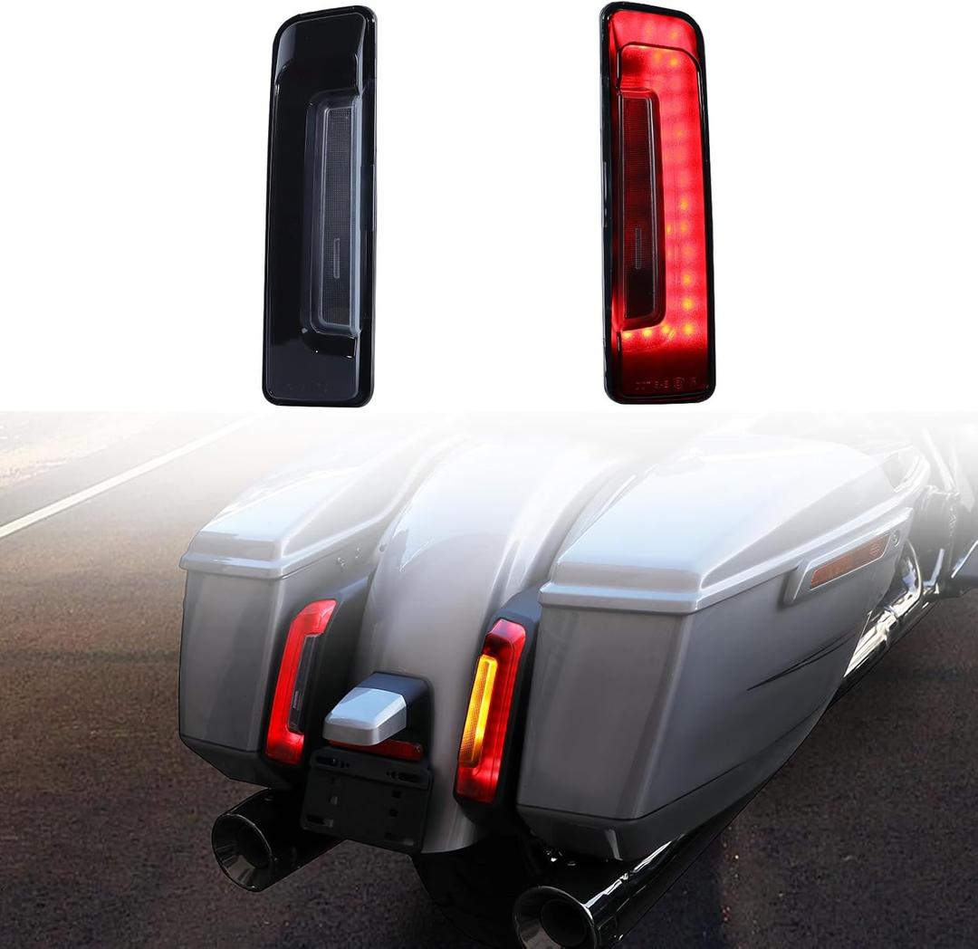 LED Saddlebag Tail Light for Harley 2025 Road Glide Street Glide, Smoked Turn Signal DRL Break Filler Fender Panel Lamp Rear Light for Road Glide Street Glide 2024-2025, CVO 2023-2025 Accessories