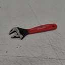 6" Adjustable Wrench Pipe Spanner: Wide Jaw Black Oxide Wrench With Cushion Grip, Laser Marked Metric & SAE Scales, CR-V Steel, for Professionals