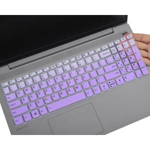 Keyboard Cover for Lenovo Yoga 7i 16"/15.6", Ideapad 3/Idepad 3i/Ideapad 5/Ideapad 5 15.6 17.3, Lenovo Ideapad Flex 5 5i 15.6, 16"/IdeaPad Slim 5 5i 15.6, 16/ IdeaPad Slim 7 15.6, Lenovo V15 G4 G3 G2 (Ombre Purple)